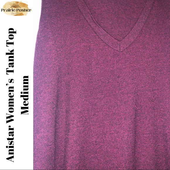 Anistar Tank Top, Womens Medium, Burgundy, EUC, PrairieposherCA - Picture 3 of 4